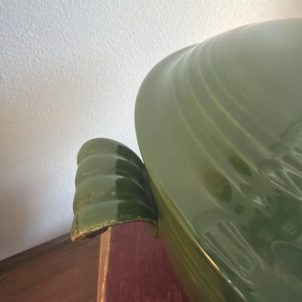 Vintage Fiesta Covered Casserole Forest Green Fiestaware 1950s
